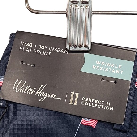 Walter Hagen Golf Shorts Mens 30 USA Tee Flag Perfect 11 Collection Flat Front - Picture 5 of 9